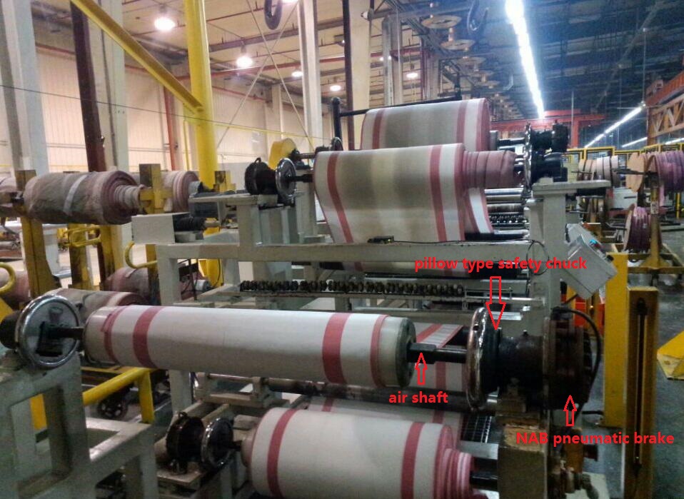 pillow type safety chuck used in tire making machine