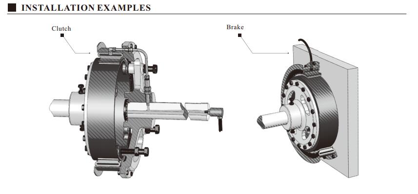 drum type pneumatic actuated clutch brake